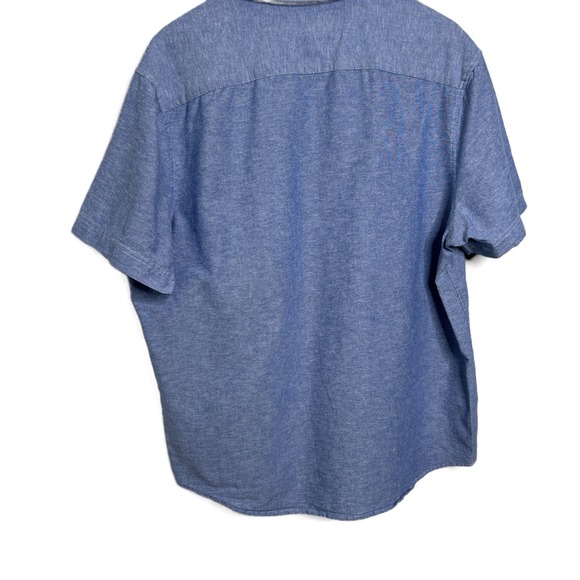 Original Penguin Munsingwear Mens Short Sleeve Button Up Polo Shirt Blue XXL - Picture 9 of 12